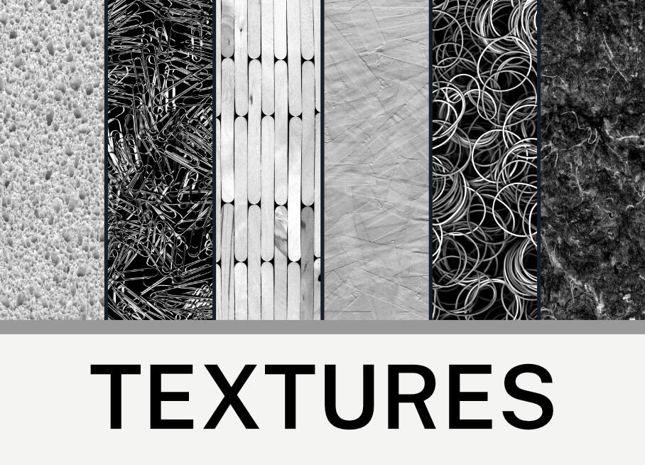 Textures Section Image - Various Scanned Textures, Text - Artwork